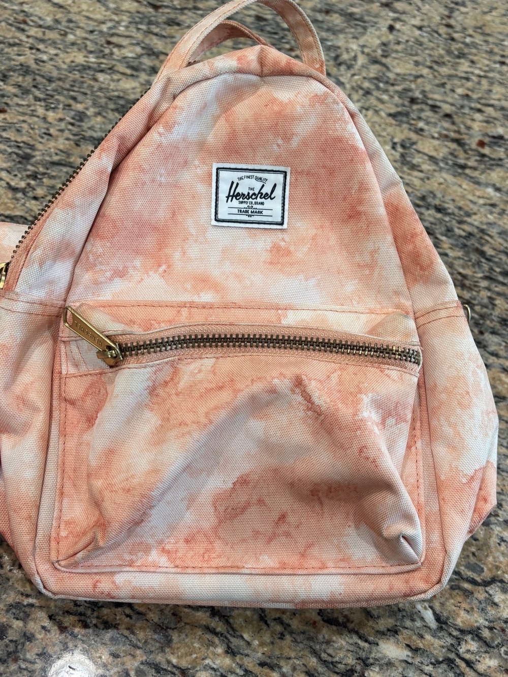 Herschel Supply Company Peach Marble Mini Backpack
